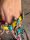 🦋 “Butterfly Garden Ring” – Art by Amy Adjustable Statement Ring
