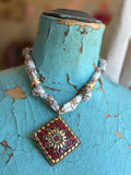 JTO Mosaic Dreams - Crimson Spirit Scarf Necklace