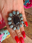 Tibetan Onyx/Chrysoprase Ring