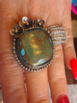 Tibetan Turquoise Pyrite Ring