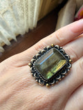 Moon Temple Labradorite Ring