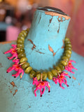 Olive Carousel Kisses Necklace