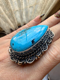 Turquoise Teardrop Statement Ring