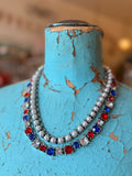 Americana Double Full Circle Necklace