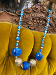 A Rare Bird Blue African Beaded Necklace