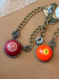 Rack ’Em Up Vintage Pool Ball Necklace — by Art by Amy
