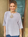 Grey - Everyday Ease Knit Top