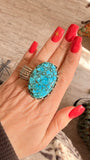 Wild Vein Turquoise Ring — Adjustable
