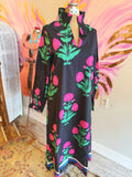 Black Dahlia Blockprint Maxi