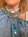 Silver Concho Twilly Necklace by Jennifer Thames Originals