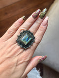 Moonstruck Heart Labradorite Ring