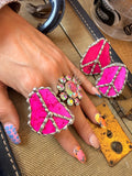 Peace, Love & Pink Ring