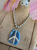 Hippie Chic Wearable Art - Gemstone Peace Necklace G