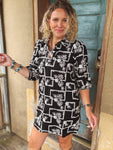 Nomad Script Embroidered Dress