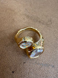 Double Crystal Wrap Ring by Jennifer Thames Originals