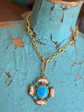 💙🤍  Coastal Pearl Turquoise Necklace  by Jennifer Thames Originals