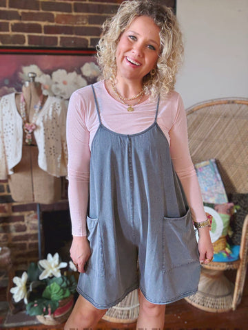 Driftwood Days Mineral Wash Romper