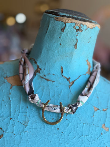 Horseshoe Scarf Necklace - Jennifer Thames Originals