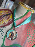 Turquoise Trail Chief Pendant