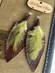 ARB Nomad Olive Feather Earrings