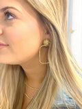 Glitter Top Hoops: Round / Silver