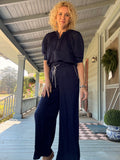 Midnight Sparkle Satin Tracksuit Set