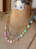Prism Layers Triple Strand Necklace