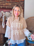 Jaded Gypsy Dirty Hippie Tee - Vintage Tan