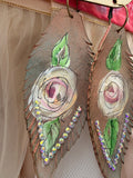 Painted Prairie Feather Earrings by A Rare Bird