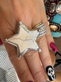 Howlite Star Ring