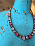 Pink Stardust Full Circle Necklace