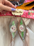 Painted Prairie Feather Earrings by A Rare Bird