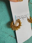 Jennifer Thames Twisted Gold Hoop Earrings