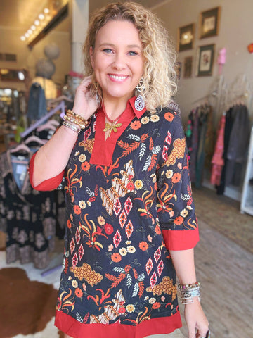 Imperial Garden Shift Dress