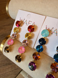 WAFA Grande Crystal Cascade Drop Earrings