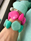 Boho Pebble Pop Bracelet - pink or turquoise