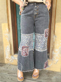 Wild Streak Patchwork Denim Jeans