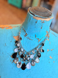 🖤 Midnight Cascade Drip Crystal Necklace
