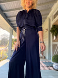 Midnight Sparkle Satin Tracksuit Set