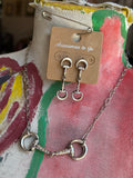 AB Snafflebit Necklace & Earrings Set