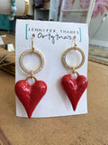 Crimson Crush Heart Drops by Jennifer Thames Originals