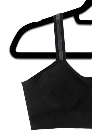 Strap Its - Black Sheer (attached to our black bra)