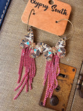 Blush Flutter Fringe Hoops 🦋