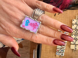 Pretty in Pink Mahj Tile Ring - ATG