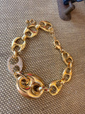 Golden Glam Tab Bracelet