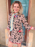 Scarlet Edge Leopard Sweater Dress