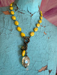Juicy Gem Drop Necklace - Yellow