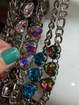 Silver Rebel Heart Chain