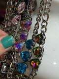Silver Rebel Heart Chain