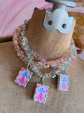 Mahj Tile Necklace - Crystal Cube Necklace